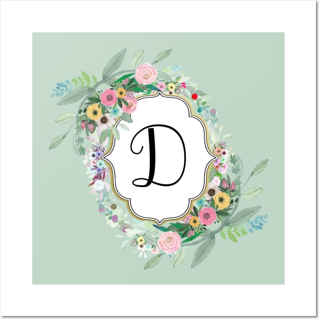 Letter Monogram D Wall Art by GreenNest